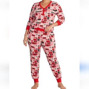 Kate Spade Brushed Cozy Jersey Knit Henley Pajama Set XL